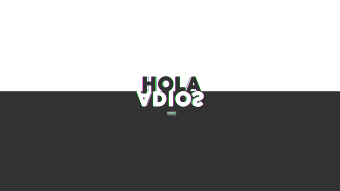 Hola Vdios typography with glitch effect