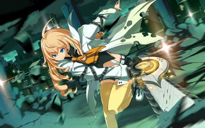 Soul Worker character with blonde hair and sword