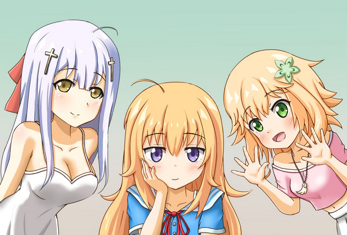 Raphiel Ainsworth Shiraha and friends from Gabriel Dropout