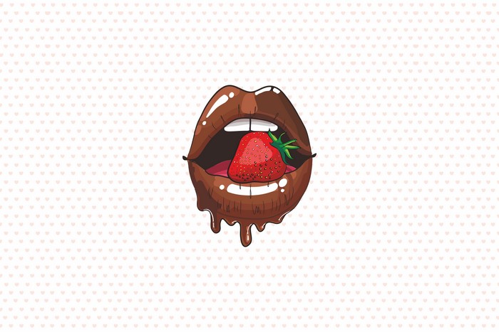 Chocolate Lips With Strawberry