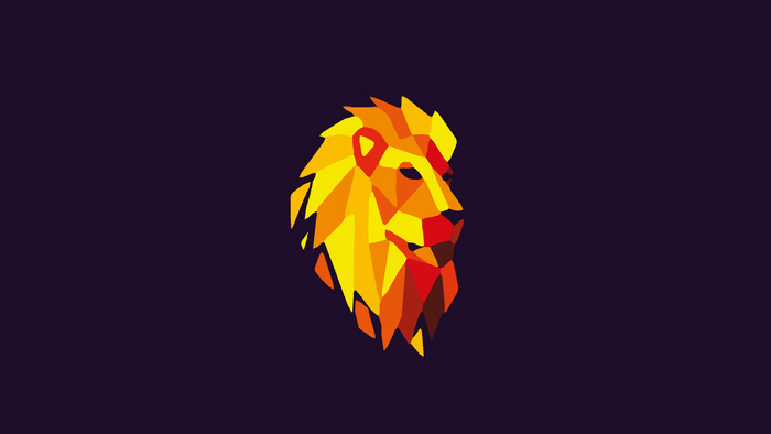 Abstract Lion Head Digital Art