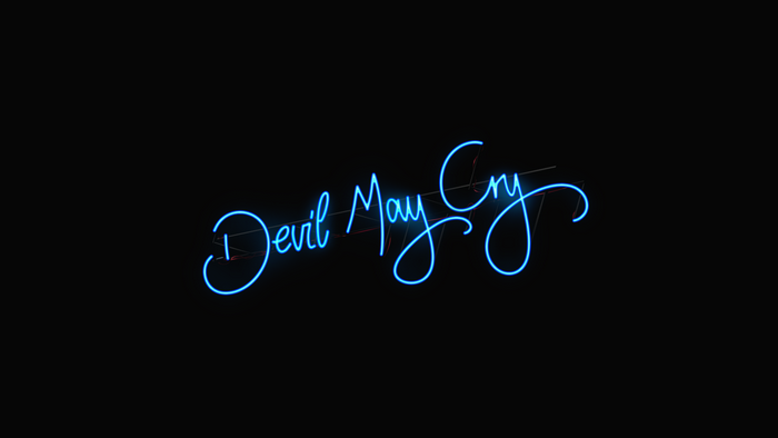 Devil May Cry neon sign