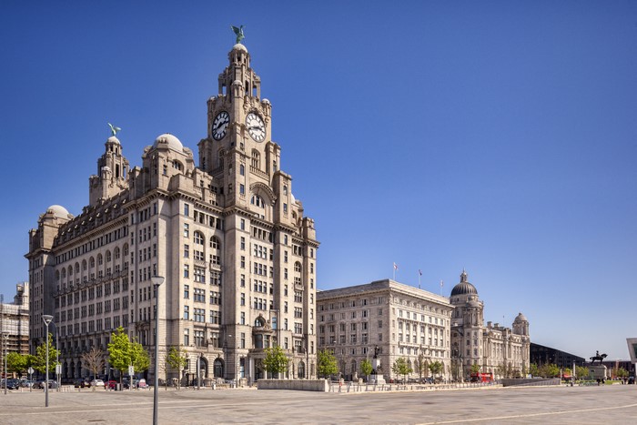 The Royal Liver Building in Liverpool, England