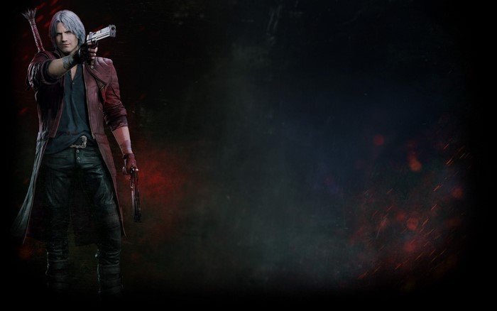 Dante from Devil May Cry 5 holding guns