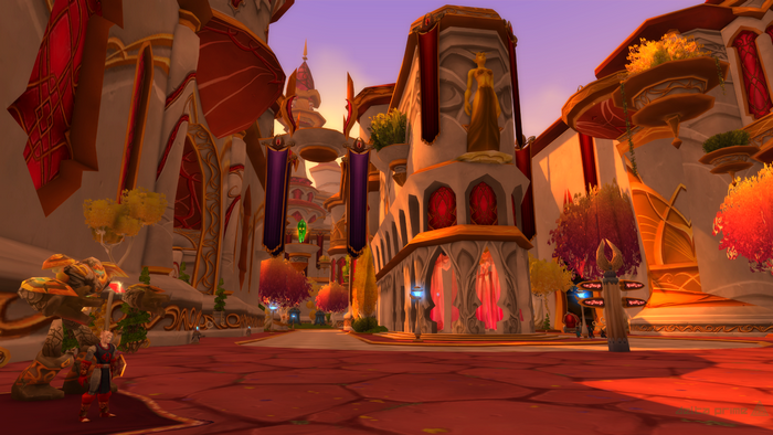 Blood Elf from World of Warcraft in Silvermoon City