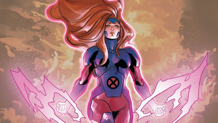 Jean Grey from X-Men using psychic powers