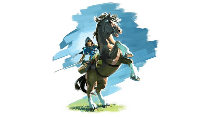 Link from The Legend of Zelda: Breath of the Wild on Horse