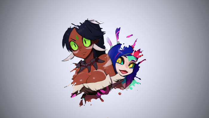 Nidalee and Neeko from League of Legends