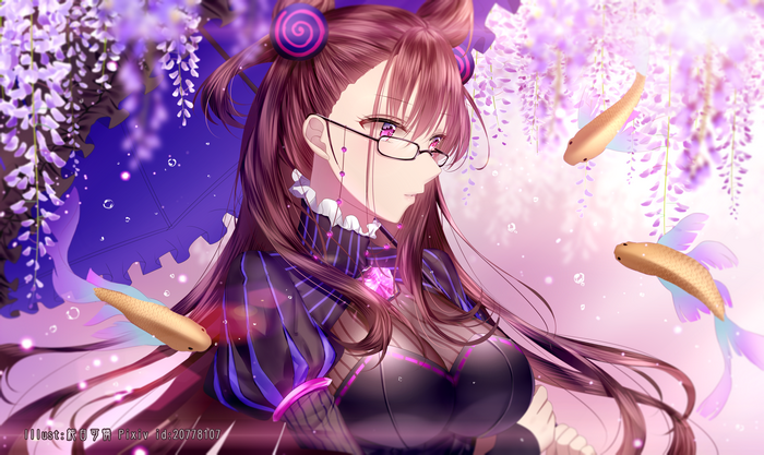 Murasaki Shikibu from Fate/Grand Order with Koi