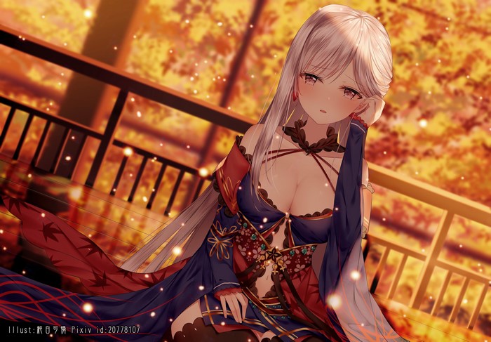4K Miyamoto Musashi Kneeling in Kimono