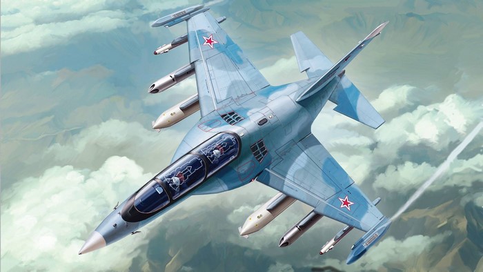 Yakovlev Yak-130 military aircraft in flight