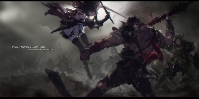 Pixiv Fantasia Last Saga Illustration by swd3e2