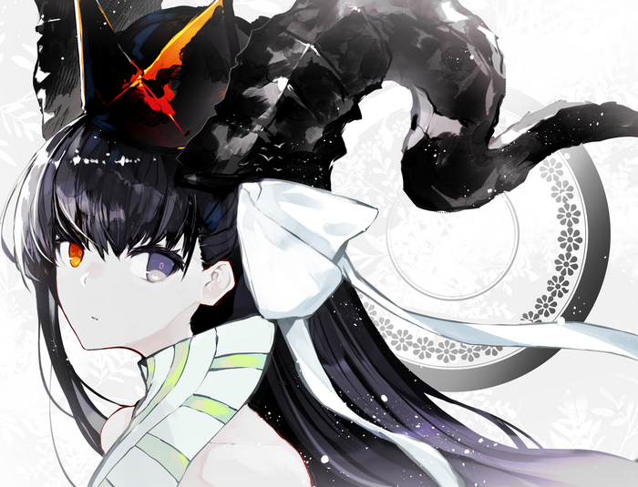 Girl with heterochromia and horns from Fate/Grand Order