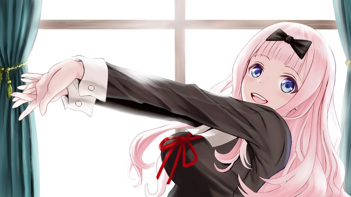 Chika Fujiwara Stretching in School Uniform
