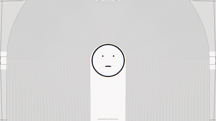 Abstract glitch art with a face