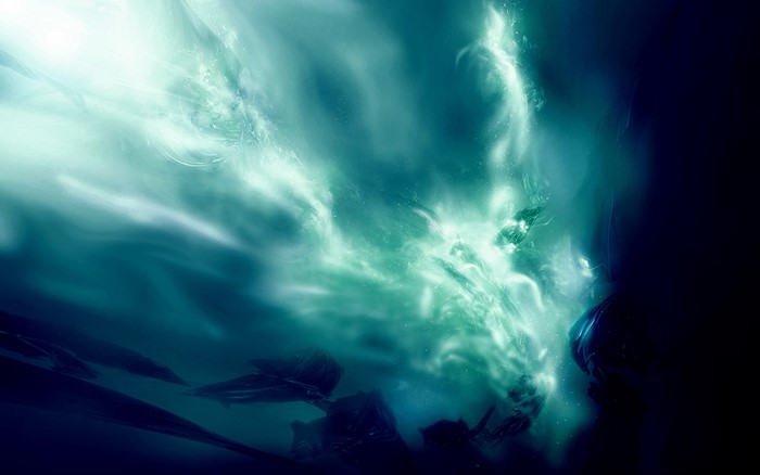 Abstract cyan and dark digital art texture