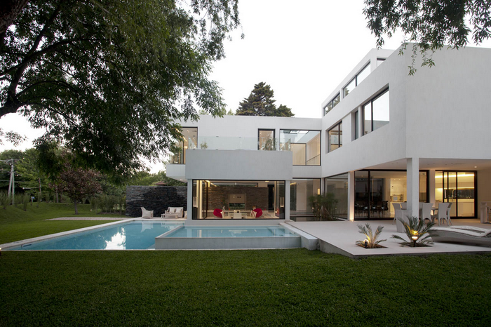 Modern House with Swimming Pool and Playground