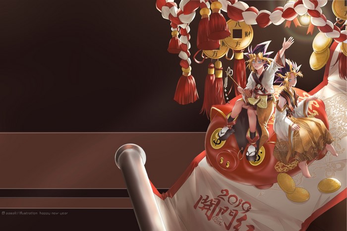 Yugi Moto from Yu-Gi-Oh! celebrating 2019