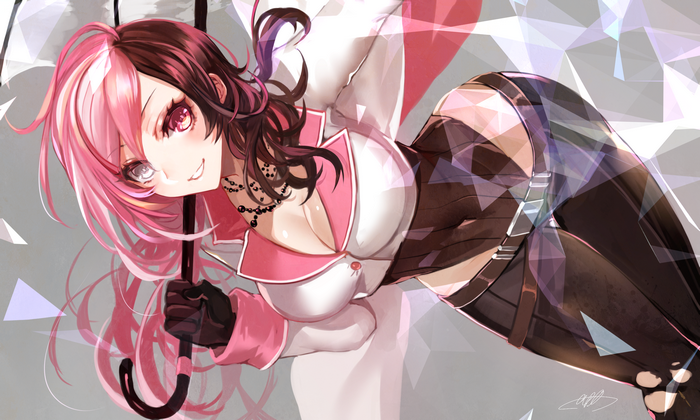 Neopolitan from RWBY holding an umbrella