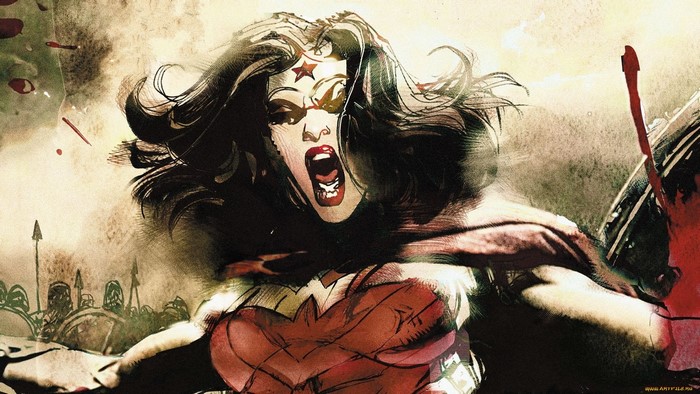 Wonder Woman in battle