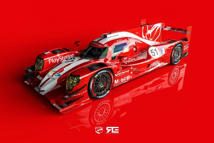 Red PlayStation Viper Le Mans Prototype Race Car