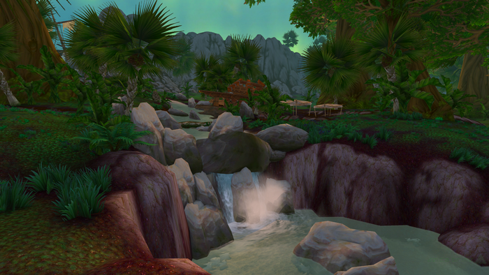 Sholazar Basin waterfall in World of Warcraft: Wrath of the Lich King