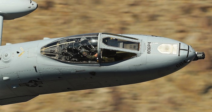 A-10 Thunderbolt II cockpit and GAU-8 Avenger cannon