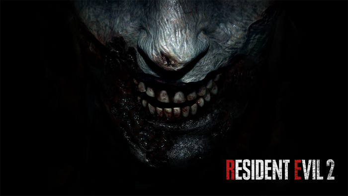 Resident Evil 2 game art with zombie face