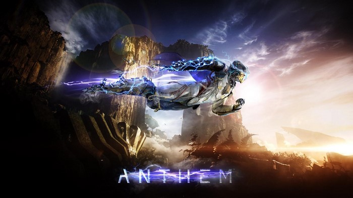 Anthem Javelin flying with lightning