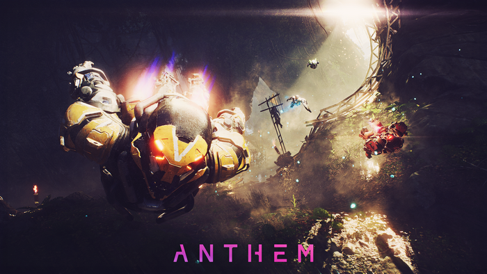 Anthem video game art with Javelins