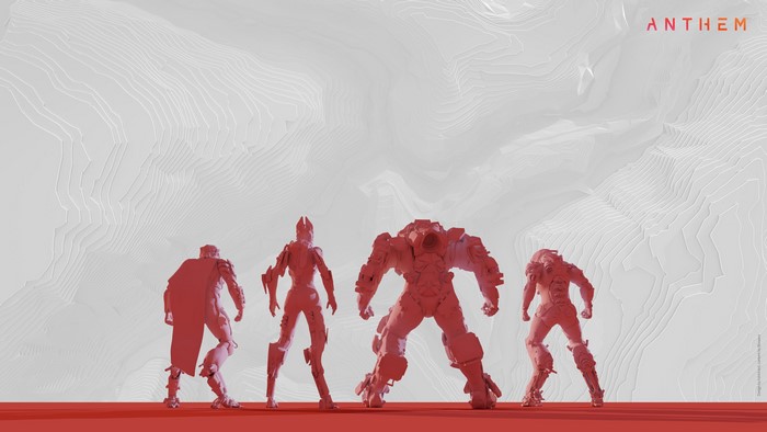 Anthem Javelins on Red Platform