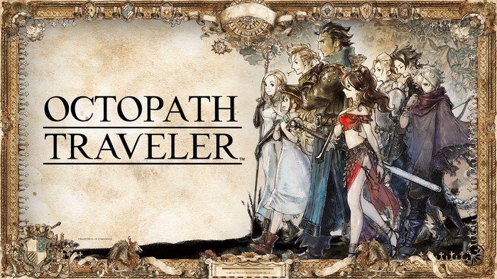 Octopath Traveler video game art with characters