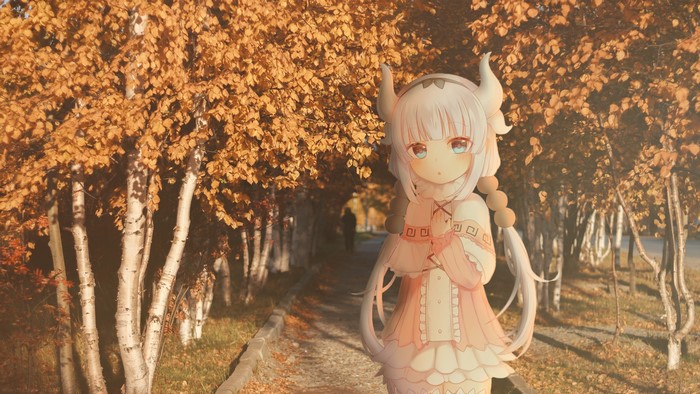 Kanna Kamui from Kobayashi-san Chi no Maid Dragon in autumn park