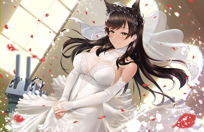 Atago in Elegant Wedding Dress from Azur Lane