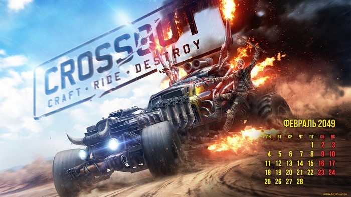 Crossout game art with calendar