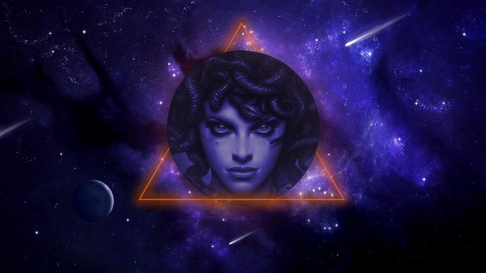 Medusa in a cosmic triangle