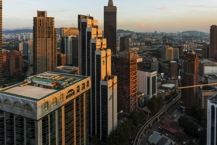 4K Kuala Lumpur Cityscape with Tall Buildings