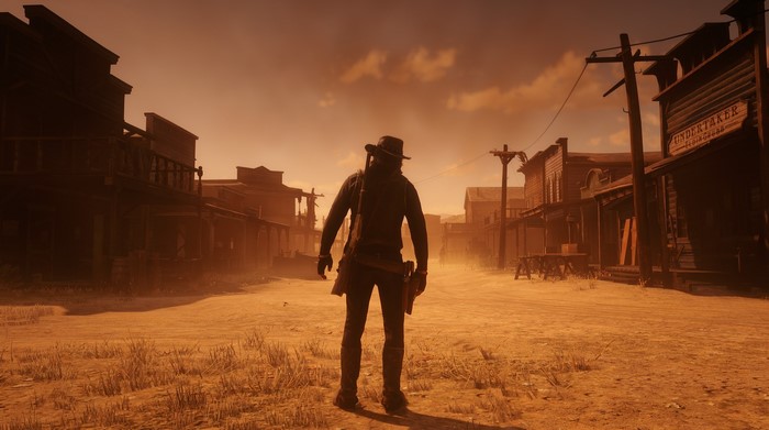 Arthur Morgan from Red Dead Redemption 2 in Valentine