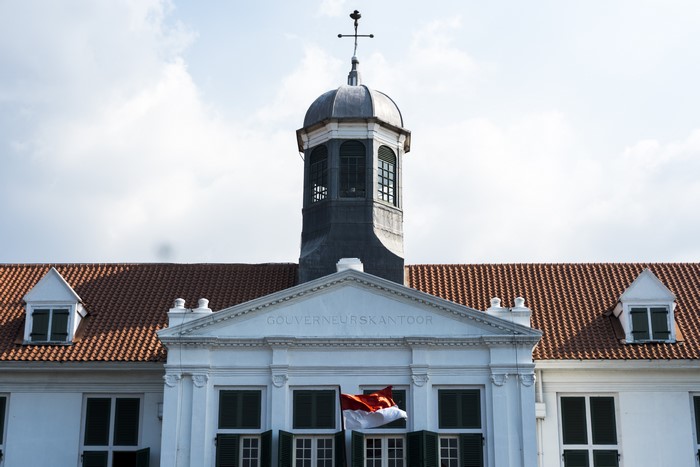 Gouverneurkantoor building with Indonesian flag in Jakarta