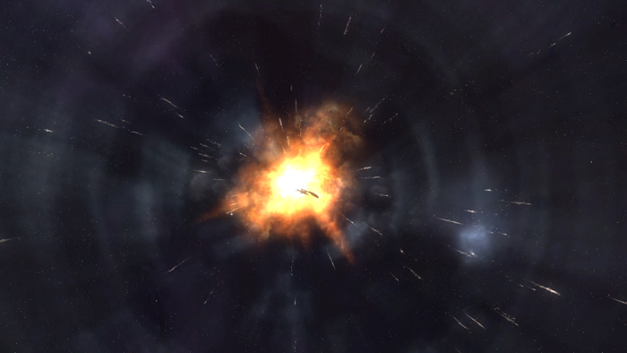 Sins of a Solar Empire space explosion with ship