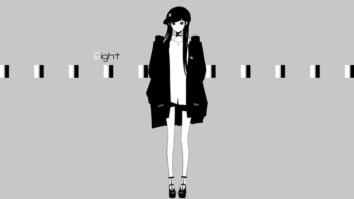 Anime girl with hat and jacket standing