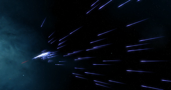 Sins of a Solar Empire space battle with projectiles