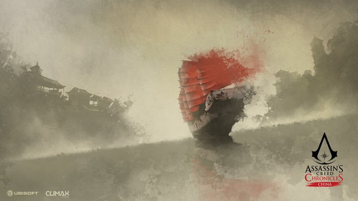 Assassin's Creed Chronicles: China game art with ship