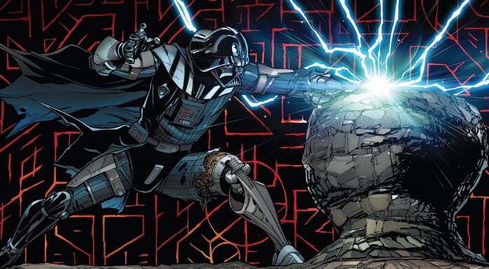 Darth Vader from Star Wars using the Force