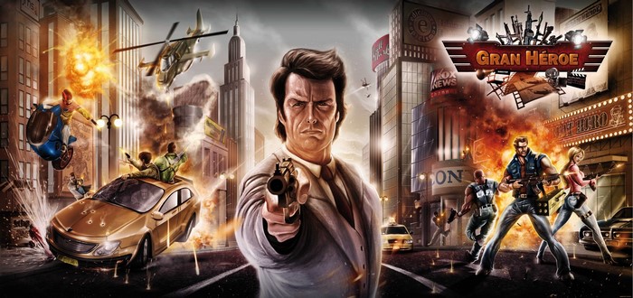 Gran Hero artwork with Clint Eastwood-like character