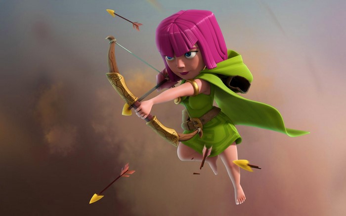 Archer from Clash of Clans with bow and arrows