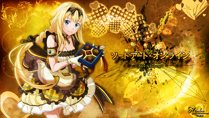 Alice Schuberg from Sword Art Online holding chocolates