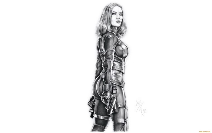 Black Widow from Marvel artwork