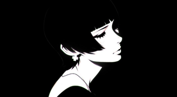 Artwork of a woman with black hair by Ilya Kuvshinov