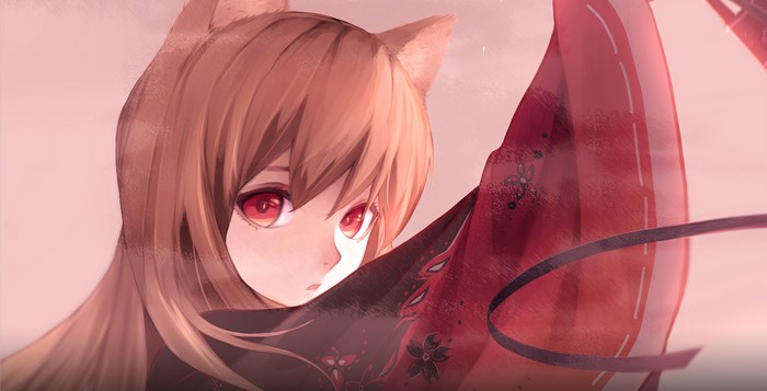 Holo from Spice and Wolf with wolf ears